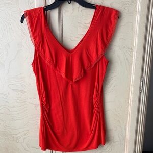 White House Black Market Vibrant Orange Top